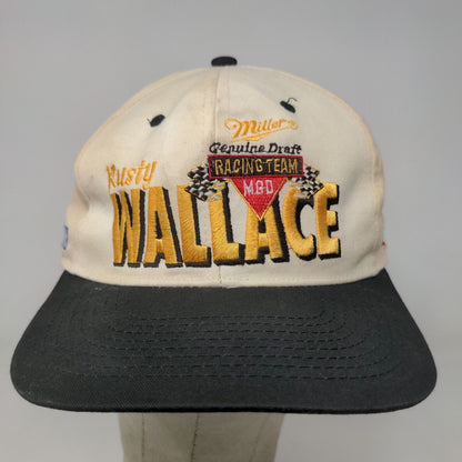 Rusty Wallace Men's Snapback Hat Tan OSFA Embroidered #2 Miller Draft Team