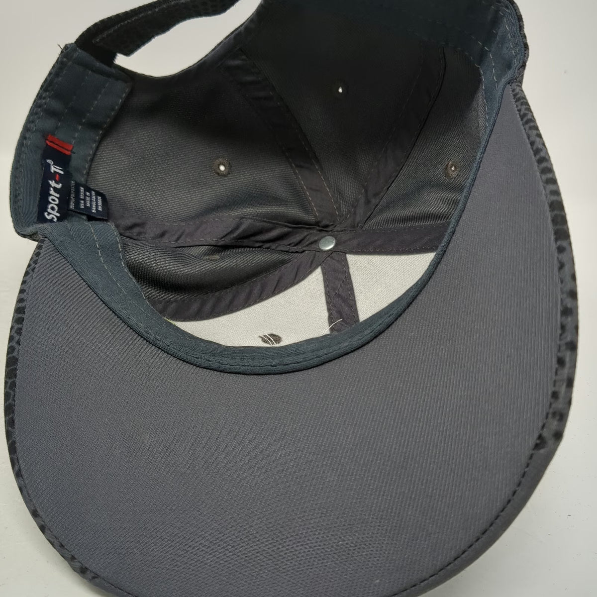 Sport-Tek Baseball Cap Gray One Size Carrier Experts Hex Mesh Strapback Hat