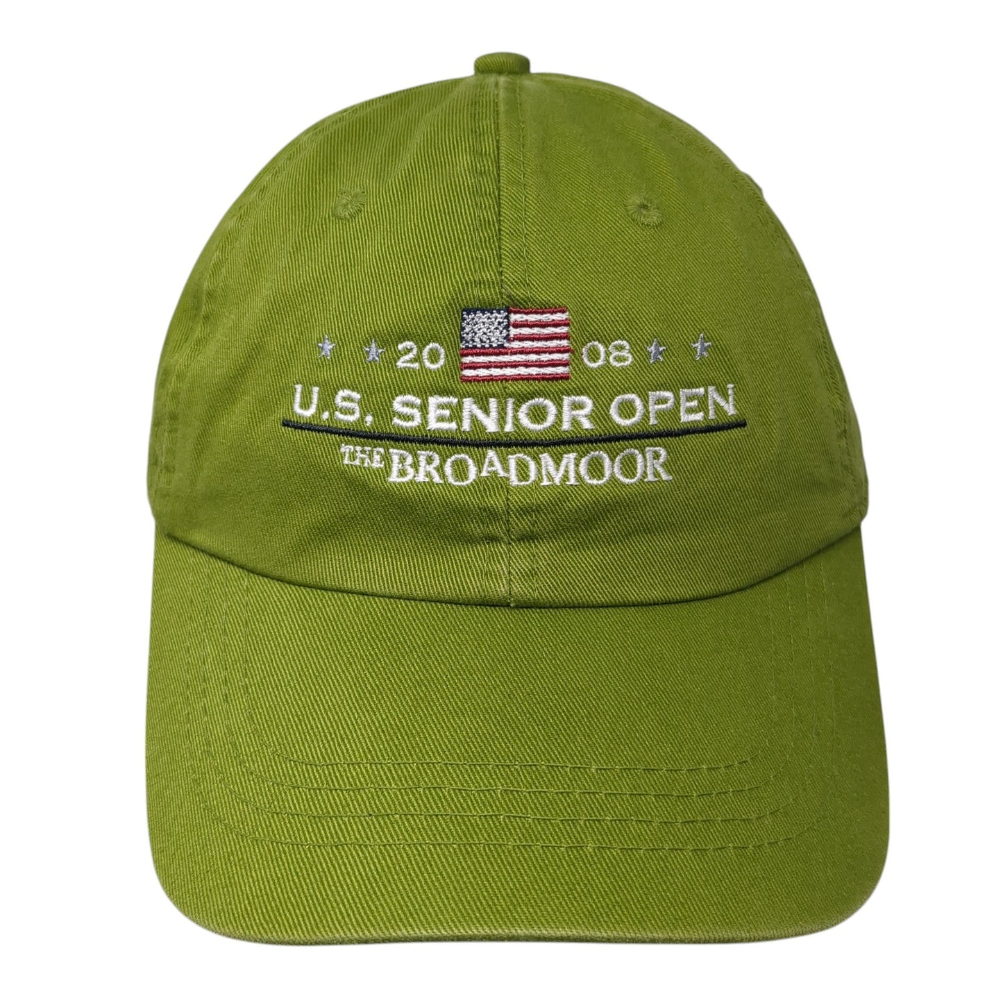 2008 US Senior Open The Broadmoor Strapback Hat Green One Size Ahead
