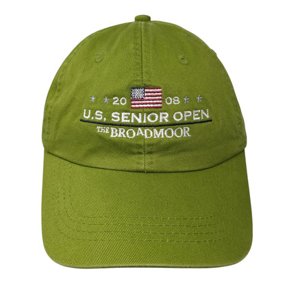 2008 US Senior Open The Broadmoor Strapback Hat Green One Size Ahead