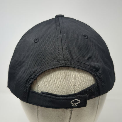 Happy Chef Baseball Cap Black One Size Polyester Ripstop Textured Strapback Hat