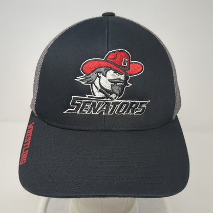 Senators Wrestling Snapback Trucker Hat Black One Size Mesh Back 6 Panel