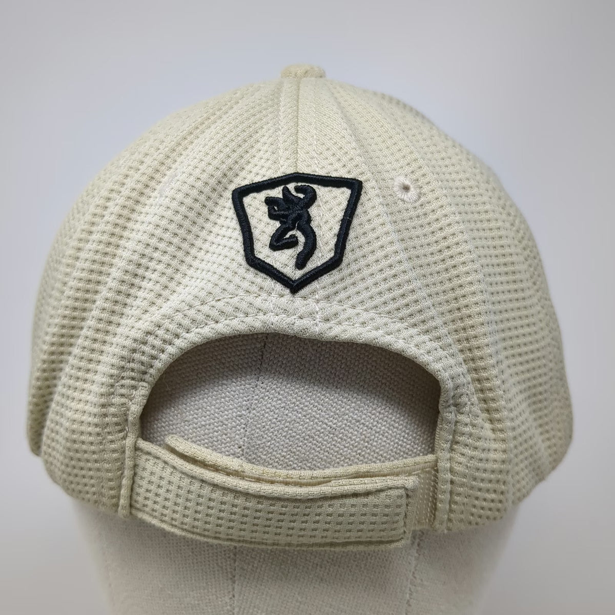 Browning Black Label Baseball Cap Beige One Size Strapback Polyester Mesh Hat
