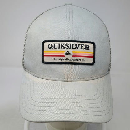 Quiksilver Trucker Hat Gray One Size Mesh Back Snapback Patch Boardshort Co Logo