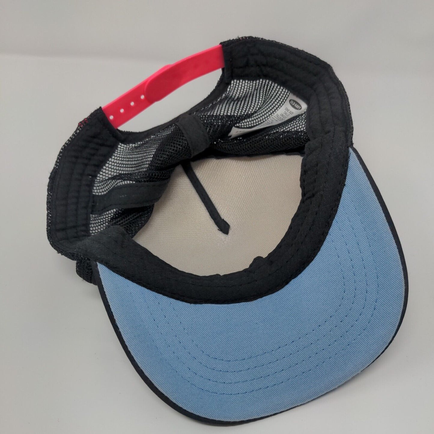 CALI Snapback Trucker Hat Black OSFA Adjustable Mesh Back Old Navy Polyester