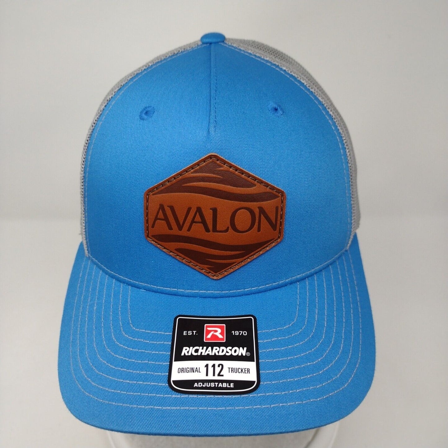 Avalon Leather Patch Snapback Mesh Back Trucker Hat Multi OSFA Richardson