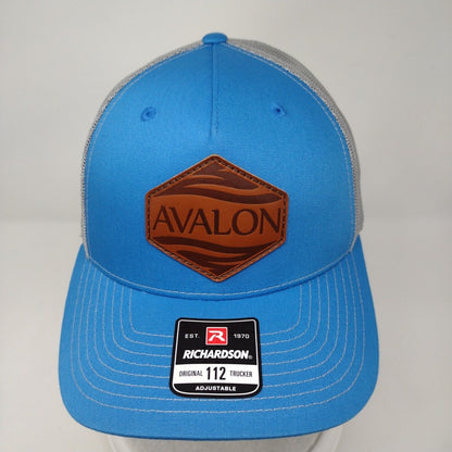 Avalon Leather Patch Snapback Mesh Back Trucker Hat Multi OSFA Richardson