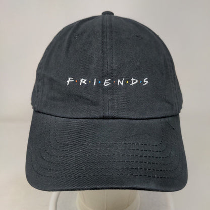 FRIENDS Slideback Trucker Hat Black OSFM Adjustable Embroidered Mesh Back