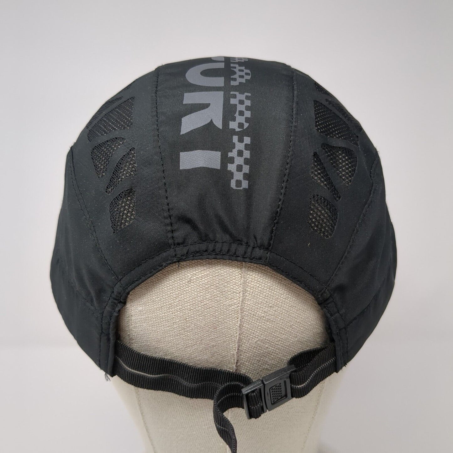 Sports Strapback Beret Sun Hat Black One Size Adjustable Breathable Mesh