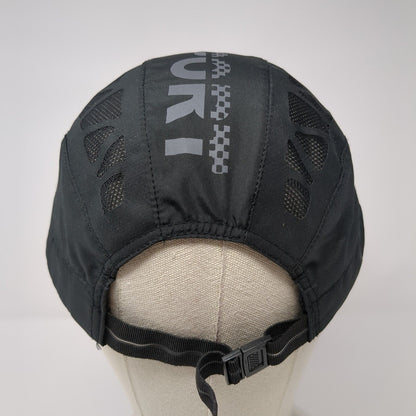Sports Strapback Beret Sun Hat Black One Size Adjustable Breathable Mesh