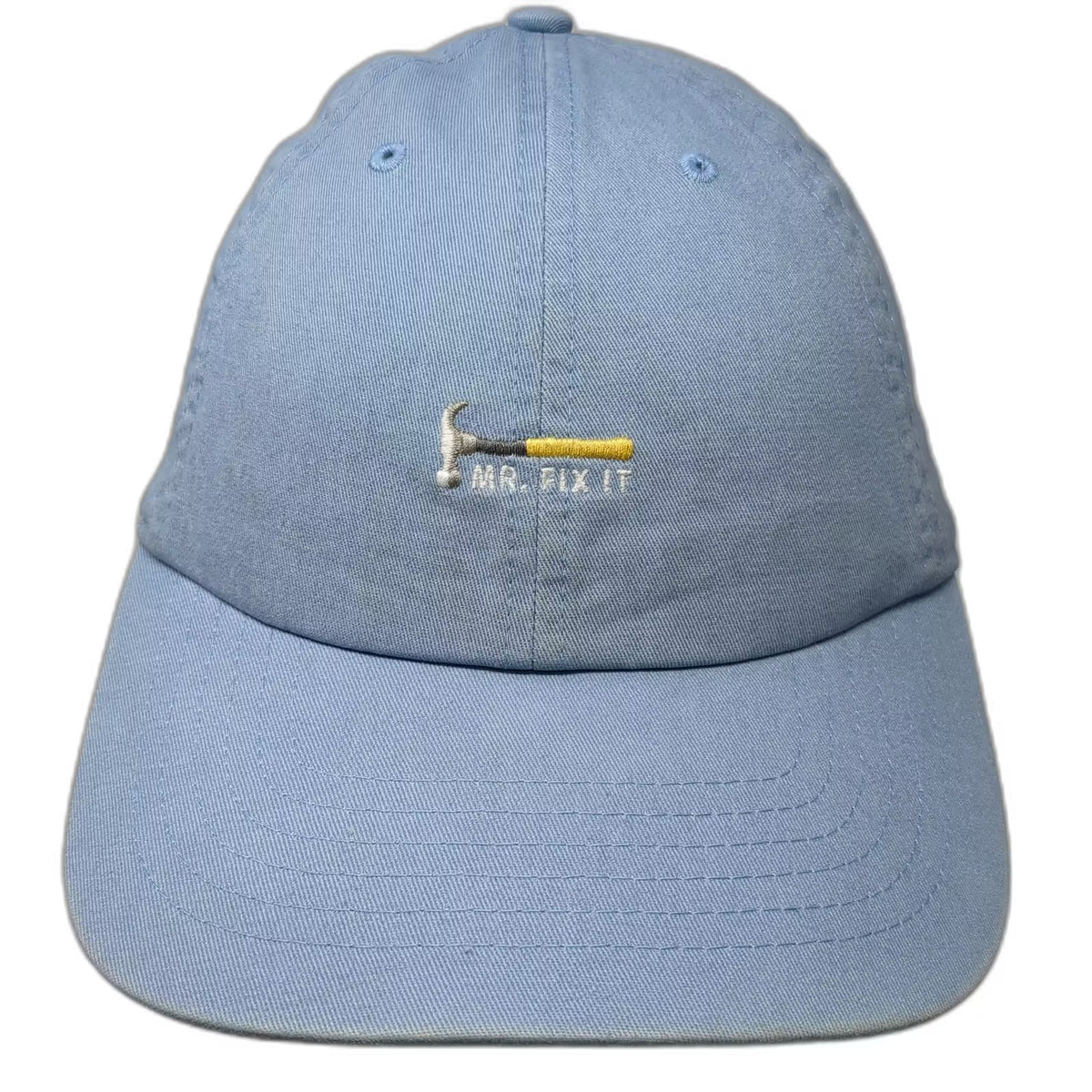 Wembley Mr Fix It Hammer Blue One Size Cotton Embroidered Baseball Cap Hat