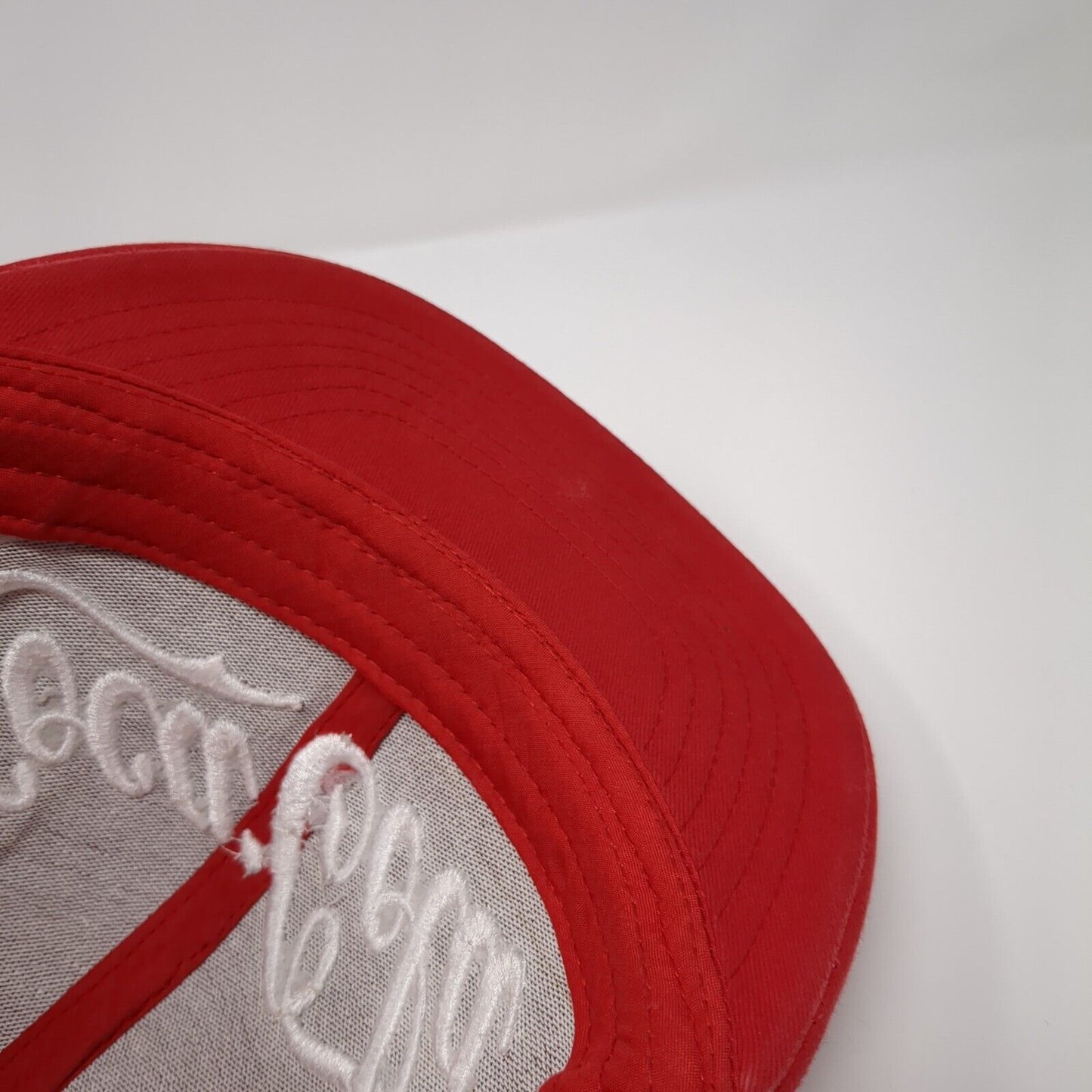 Coca-Cola Snapback Hat Red One Size Adjustable Embroidered 6 Panel