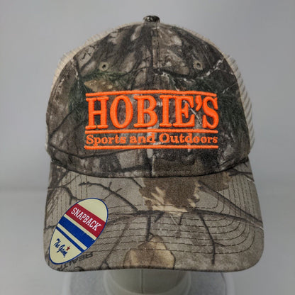 Hobie's Snapback Hat Camo OSFM Trucker Embroidered Mesh Back The Game W/Tags
