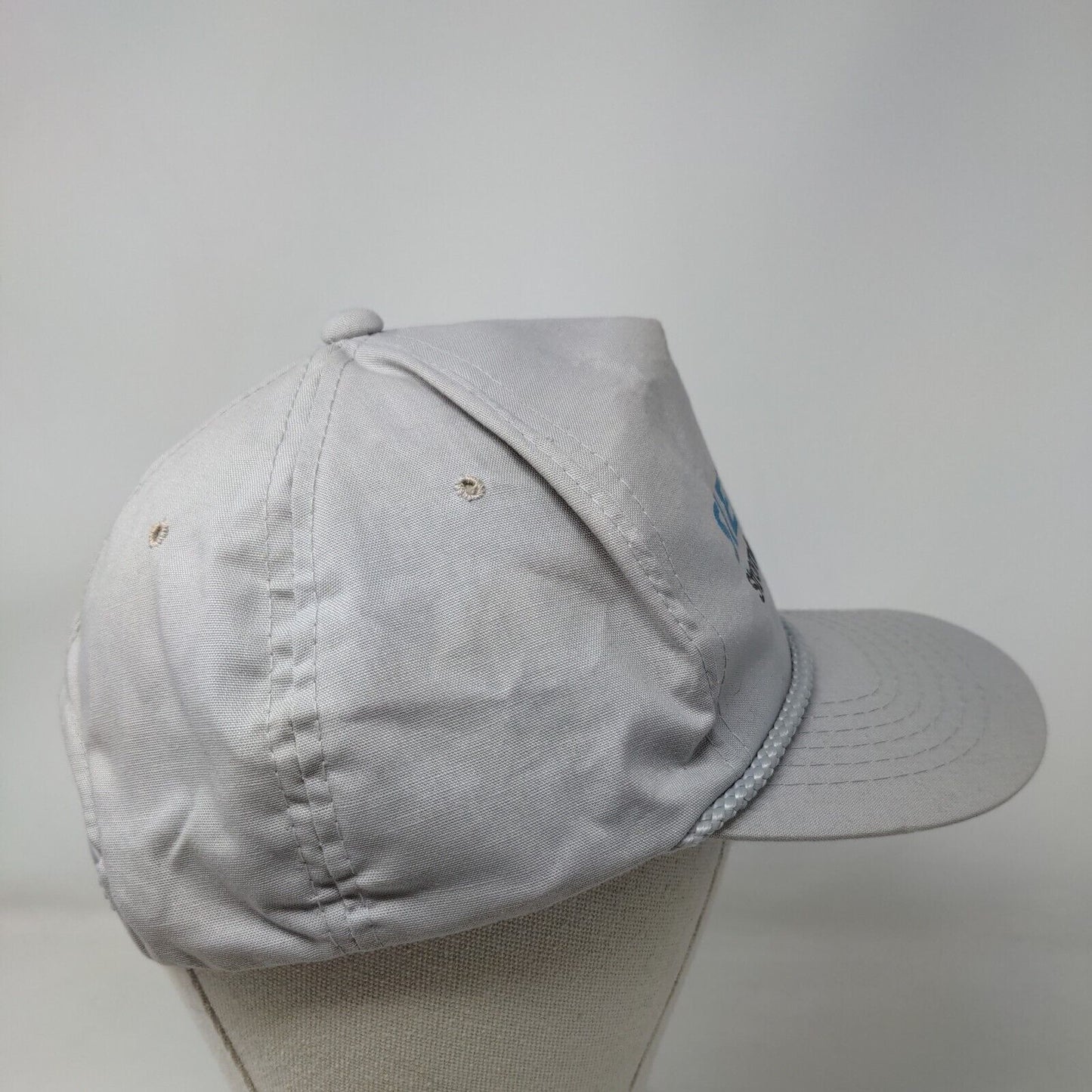 Siemens Stromberg-Carlson Snapback Rope Hat Gray OSFA Solid Adjustable