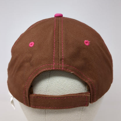 C-A-L Ranch Stores Strapback Hat Brown One Size Adjustable Embroidered Cotton