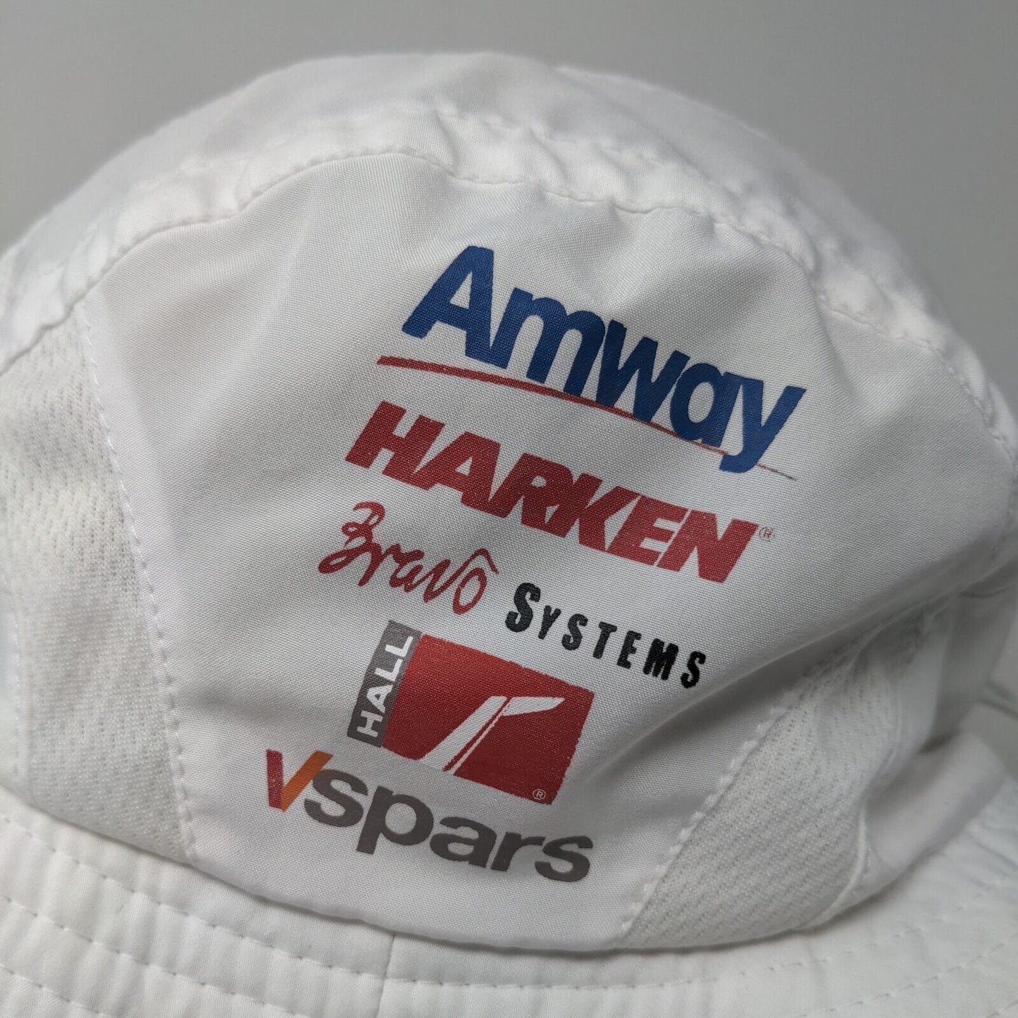 Sebago Men's Wide Brim Sun Hat White Size OS Graphic Quantum Logo Polyester