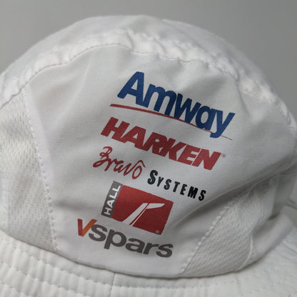 Sebago Men's Wide Brim Sun Hat White Size OS Graphic Quantum Logo Polyester