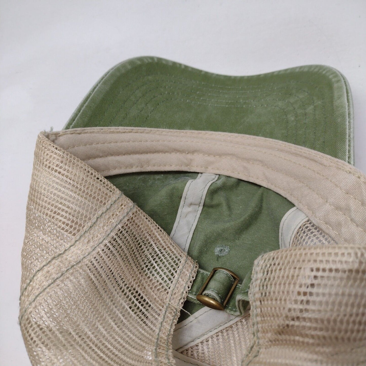 Unbranded Slideback Trucker Hat Multi Terrace Green OSFM Mesh Back