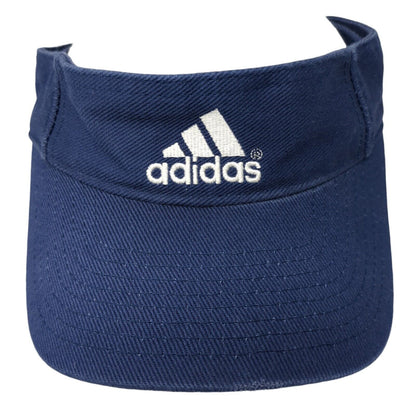 Adidas Strapback Sun Visor Hat Blue One Size Adjustable 3 Stripes