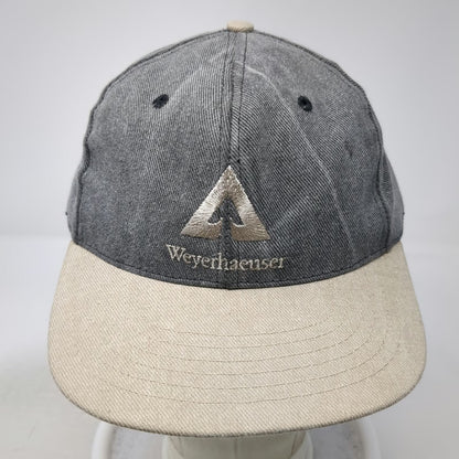 Omnco Weyerhaeuser Hat Gray One Size Snapback Two Tone Made in USA Wood Lumber