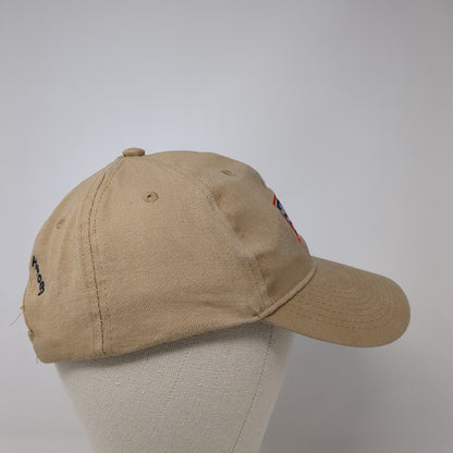 USO Support Our Heroes Slideback Hat Tan OS Adjustable Embroidered Cotton