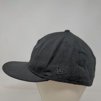 New Era Men's Fitted Hat Black 8 Embroidered Florida Marlins Logo 59Fifty