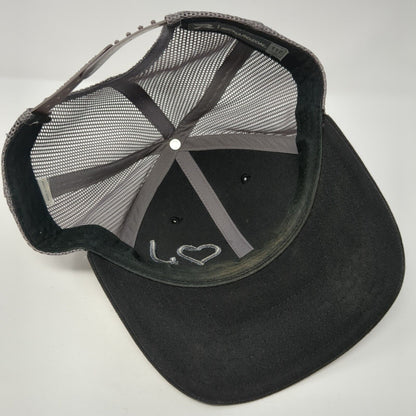 ♡J Ranch Snapback Trucker Hat Black One Size Adjustable Mesh Back Richardson