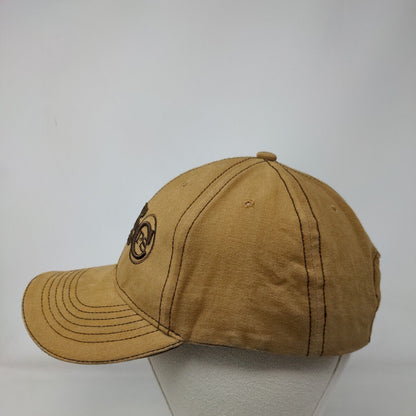 Crop Production Services Strapback Hat Tan One Size Embroidered 6 Panel
