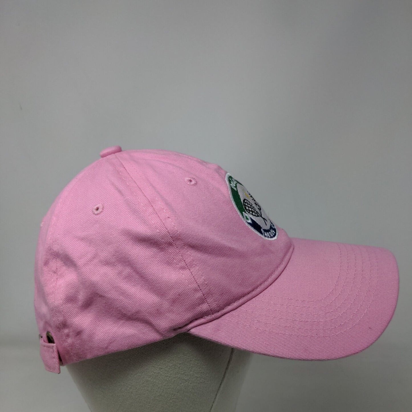 DeLand Tennis Club Slideback Hat Pink OSFA Adjustable Embroidered