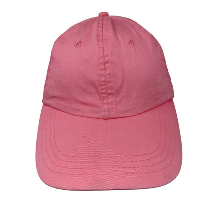 Unbranded Ladies Strapback Hat Pink OSFA Adjustable Vented Holes 6 Panel Blank