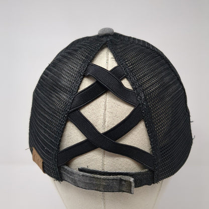 C.C Exclusives Strapback Trucker Hat Ponytail Camo One Size Adjustable