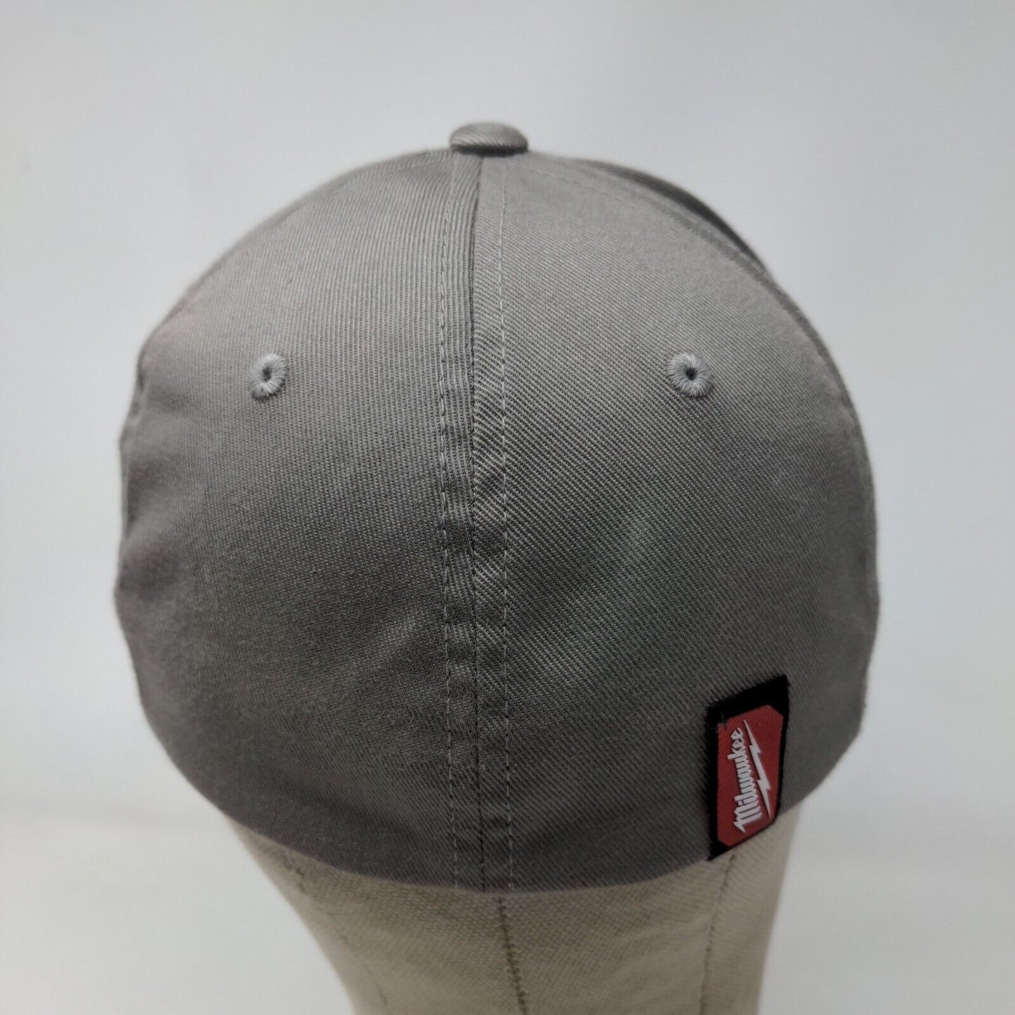 Flexfit Men's Fitted Hat Gray Size S/M Graphic Milwaukee Tools Logo