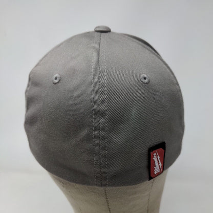 Flexfit Men's Fitted Hat Gray Size S/M Graphic Milwaukee Tools Logo