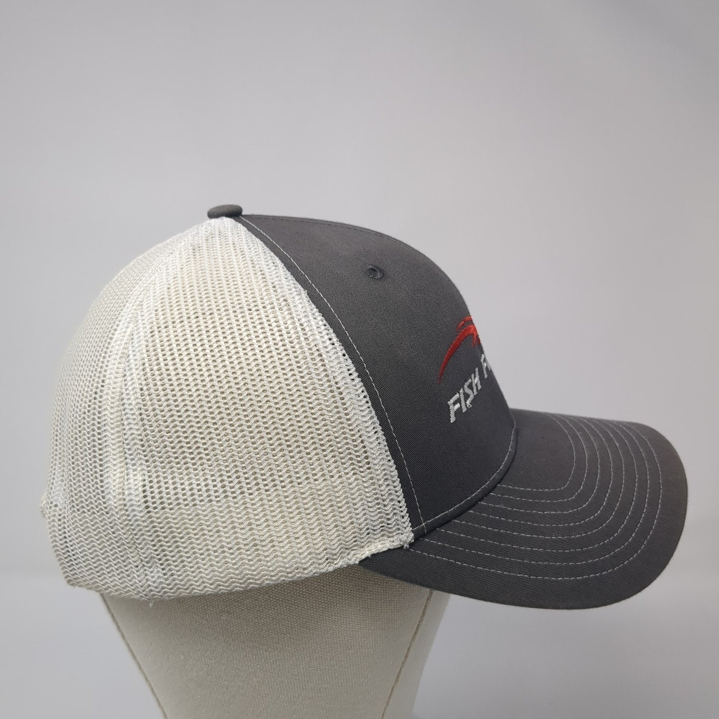 Fish Fighter Products Trucker Hat Gray One Size Adjustable mesh back Richardson