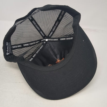 CF Custom Hats Trucker Hat Black One Size Running F Quarter Horses Mesh Patch