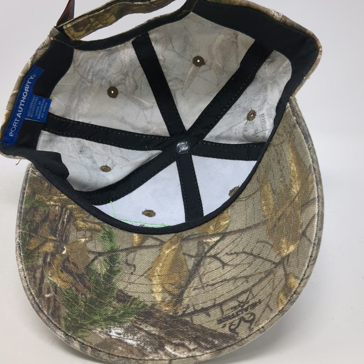 Port Authority Baseball Cap Green Camo One Size Jet Boat Races Salmon River Hat