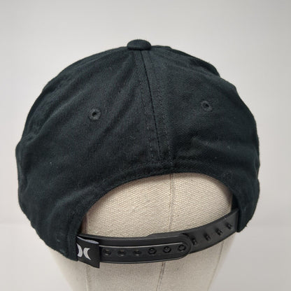 Hurley Aloha Snapback Hat Black One Size Embroidered Adjustable Yupoong