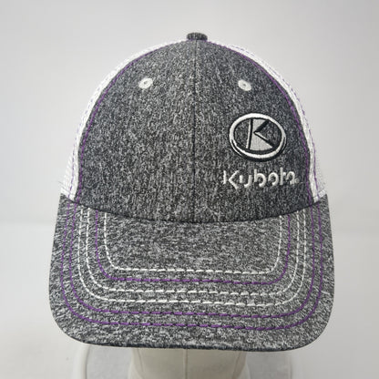 Kubota Strapback Hat Gray One Size Mesh Back Colorblock Fast Eddie