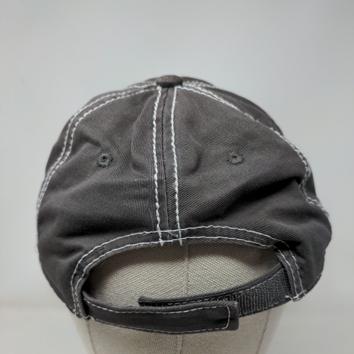 Riviera Maya est. 1970 Strapback Hat Gray OS Adjustable Embroidered Distressed