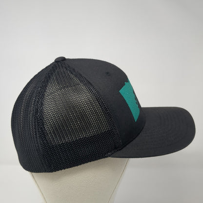 Idaho Gun Fitted Mesh Back Trucker Hat Black One Size Flexfit Yupoong