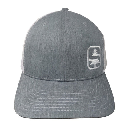 Pine Tree Snapback Trucker Hat Gray One Size Adjustable Mesh Back Richardson