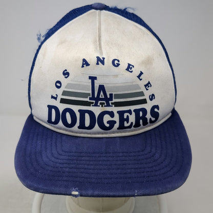 New Era MLB Los Angeles Dodgers Blue Trucker Hat One Size Snapback Mesh Graphic