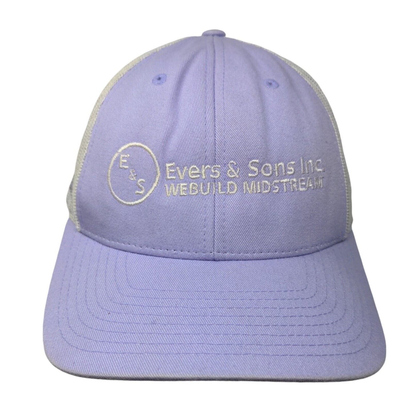 Evers & Sons Snapback Mesh Back Trucker Hat Purple M/L Colorblock