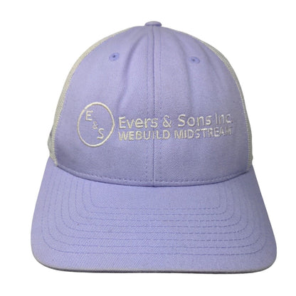 Evers & Sons Snapback Mesh Back Trucker Hat Purple M/L Colorblock