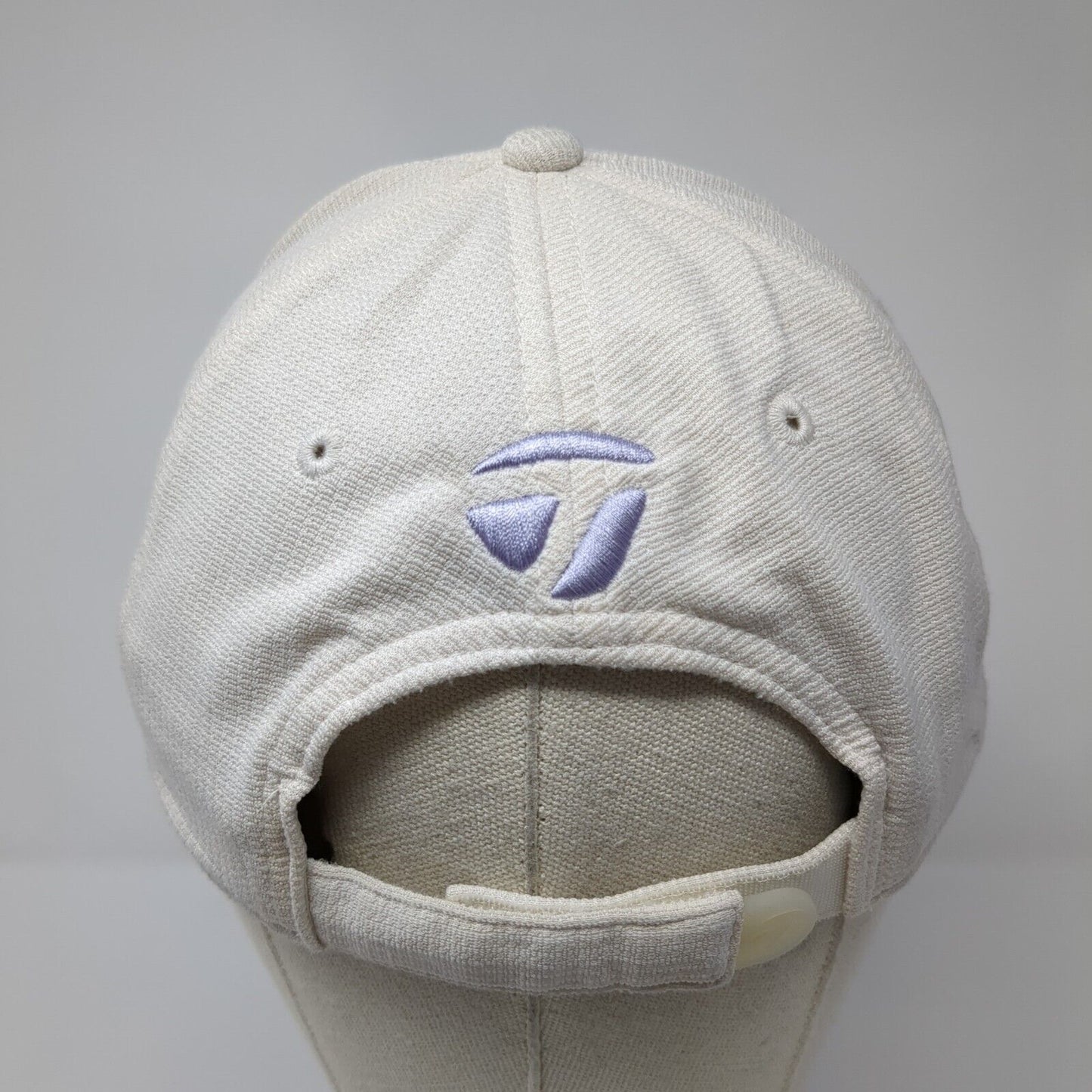 TaylorMade Strapback Hat White Cream One Size Adjustable Embroidered