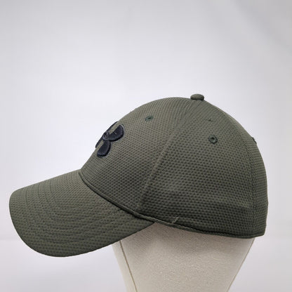 Under Armour Fitted Hat Green M/L Classic Fit Embroidered Vented Holes 6 Panel