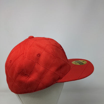 New York YWK 59 Size Fitted Hat Red Large Embroidered Vented Holes