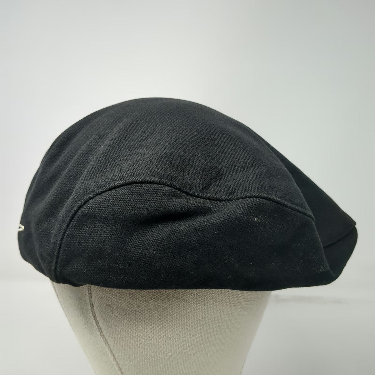 Nike Newsboy Cap Black XL Cotton Hat Back Swoosh Satin Lined Flat Driver Golf