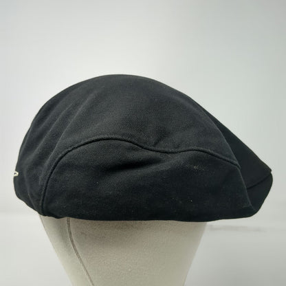 Nike Newsboy Cap Black XL Cotton Hat Back Swoosh Satin Lined Flat Driver Golf