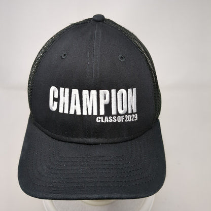 Champion Class of 2029 Snapback Mesh Back Trucker Hat Black OSFM New Era